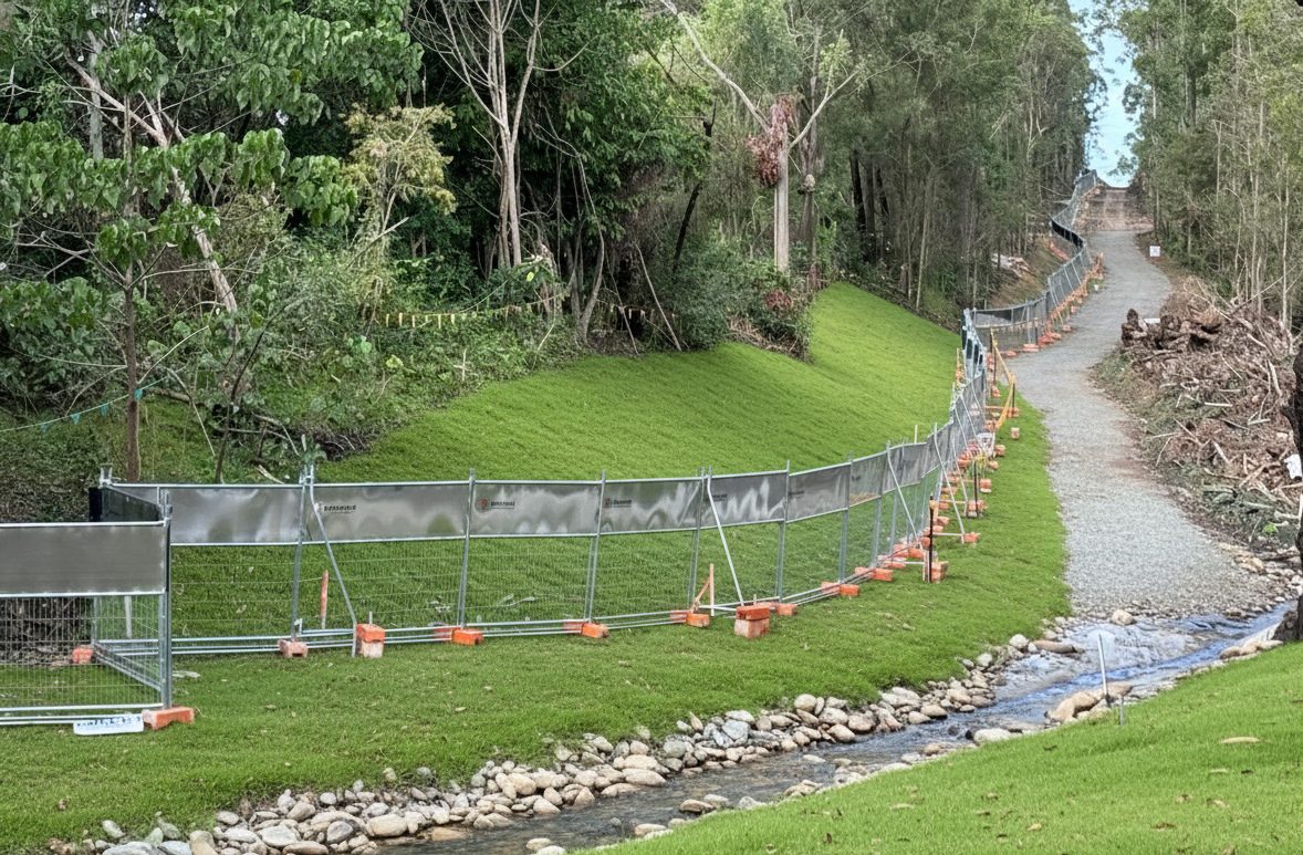 Temporary koala exclusion fencing along a work corridor - photo 2